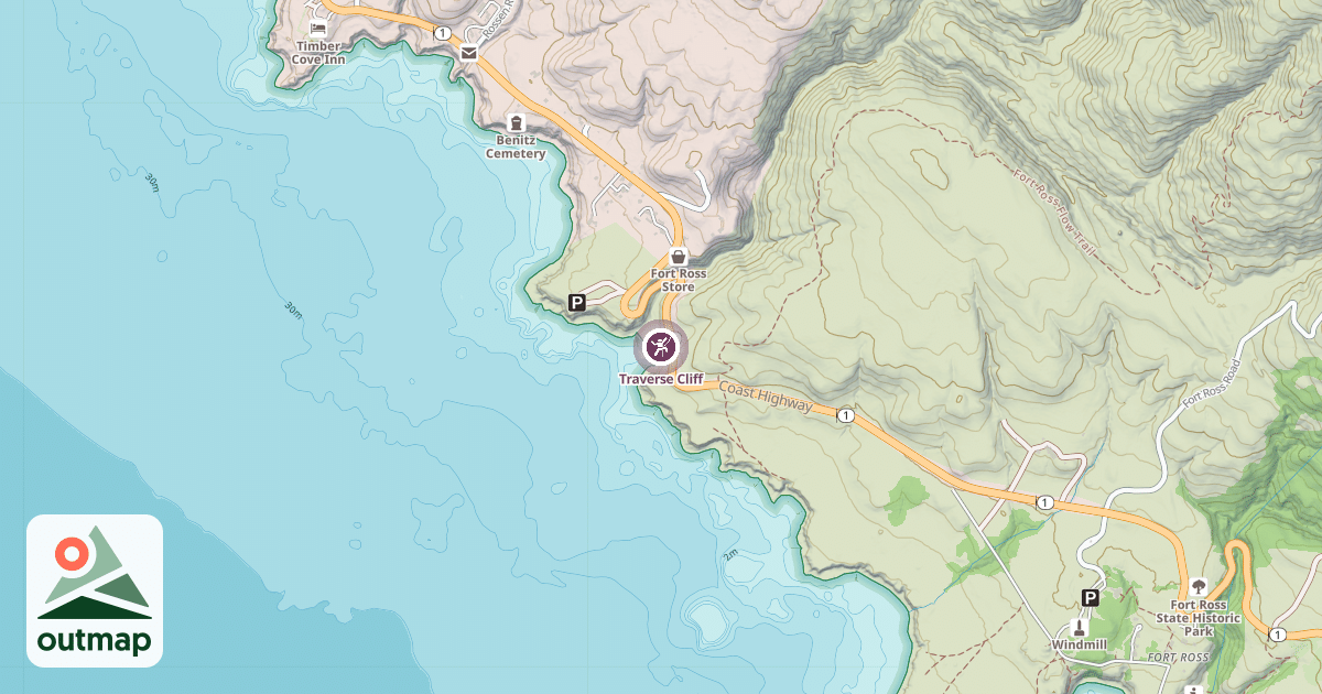 Map of Traverse Cliff