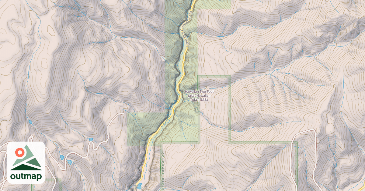 Map of Hawaiian Two-Foot (aka "Hawaiian Tufa")