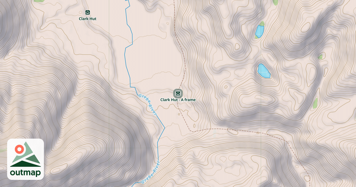 Map of Clark Hut - A frame