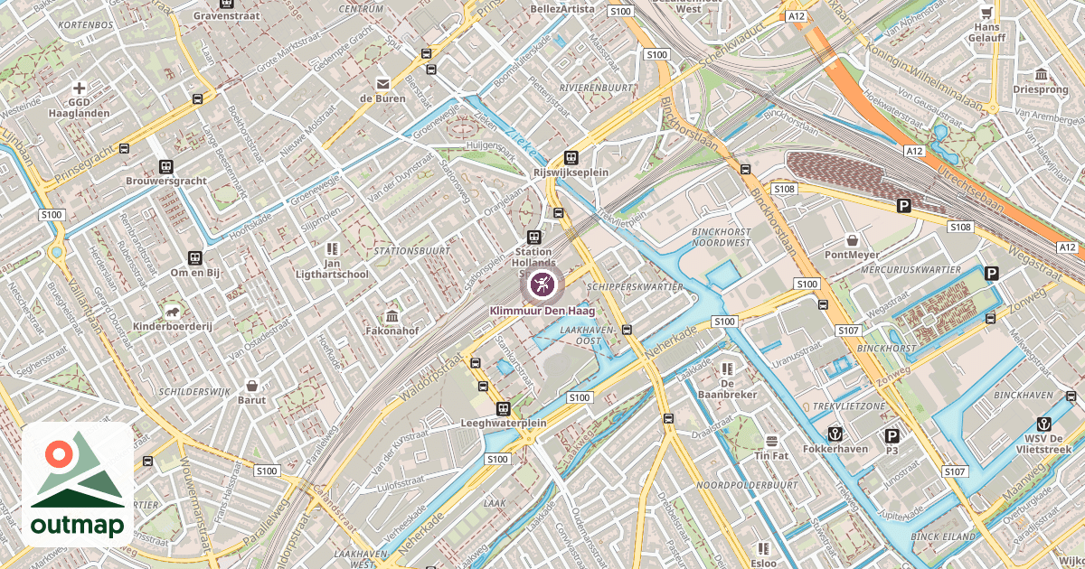 Map of Klimmuur Den Haag