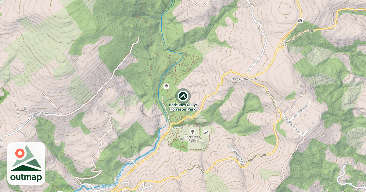 Map of Bethunes Gully/Forrester Park