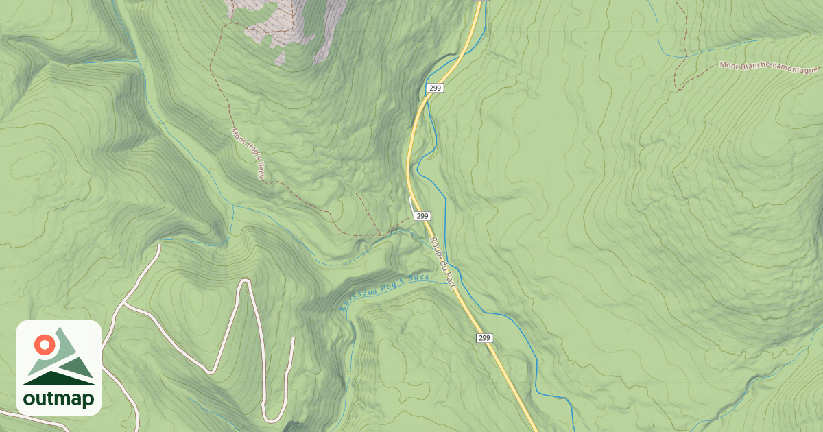 Map of Stationnement Hog's Back