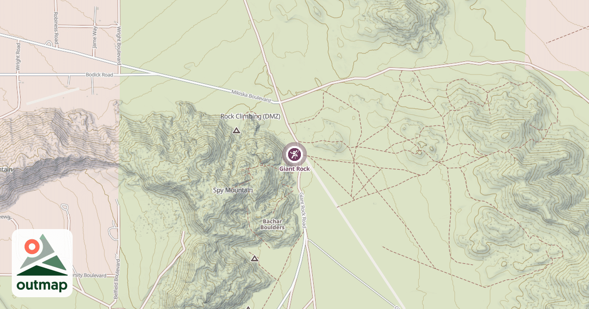 Map of Giant Rock