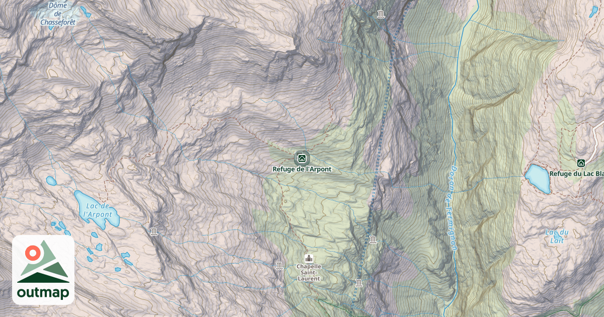Map of Refuge de l'Arpont