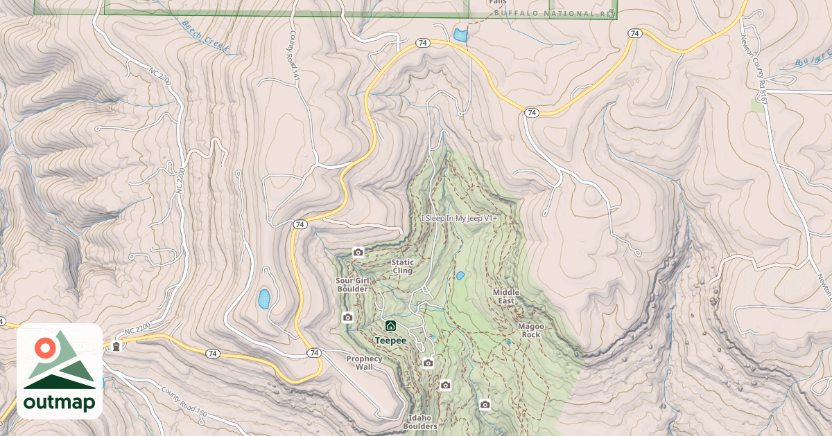 Map of I Sleep In My Jeep