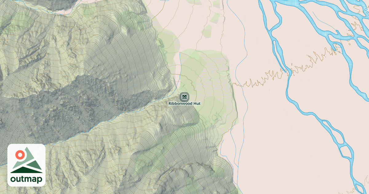 Map of Ribbonwood Hut