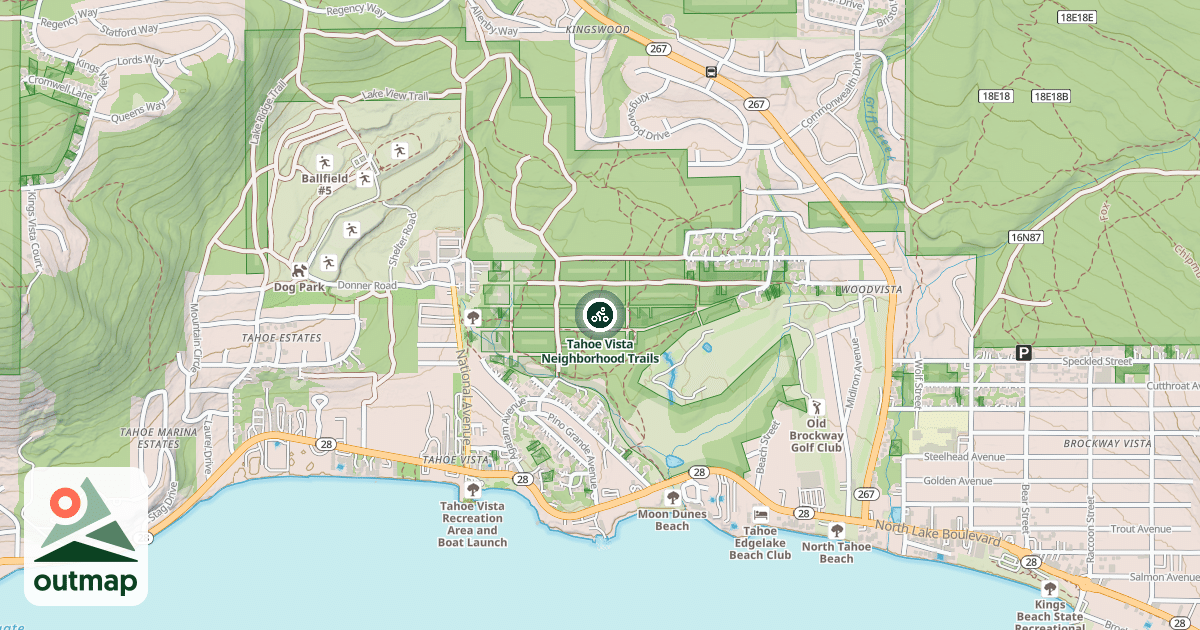 Map of Tahoe Vista Neighborhood Trails