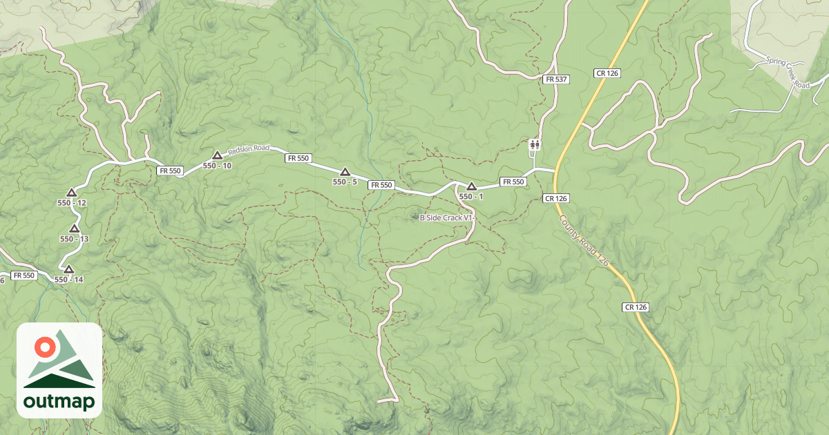 Map of B Side Crack