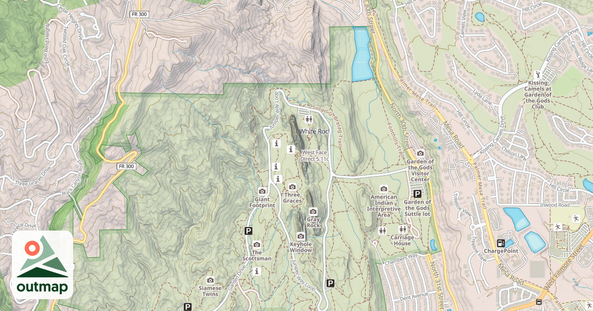 Map of West Face Direct