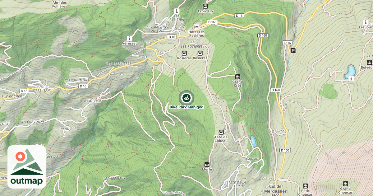 Map of Bike Park Manigod