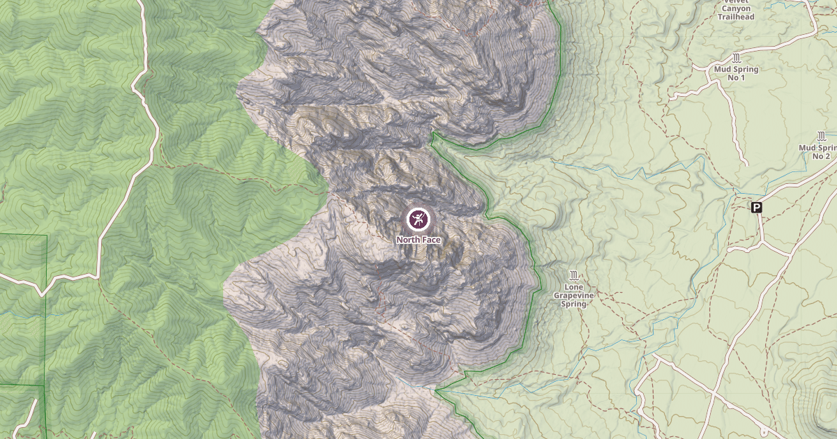 Map preview of North Face