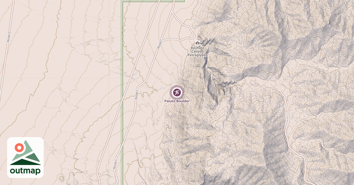 Map of Paiute Boulder
