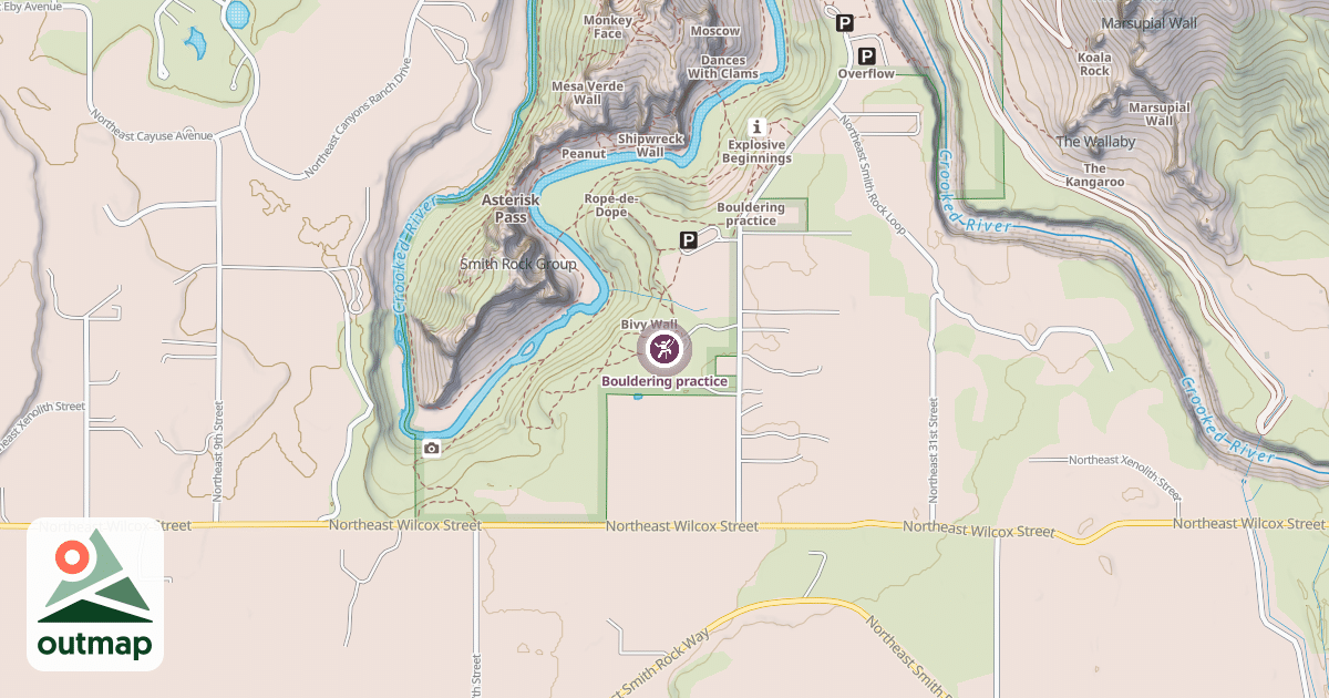 Map of Bouldering practice