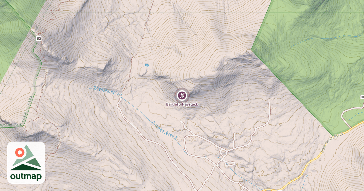 Map of Bartlett- Haystack