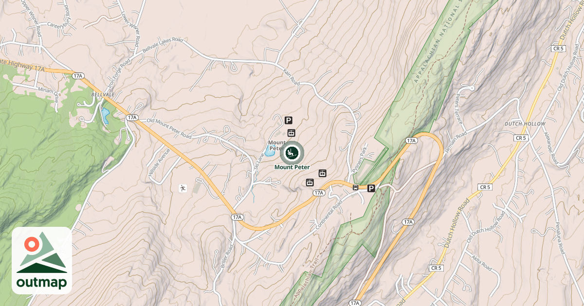 Map of Mount Peter