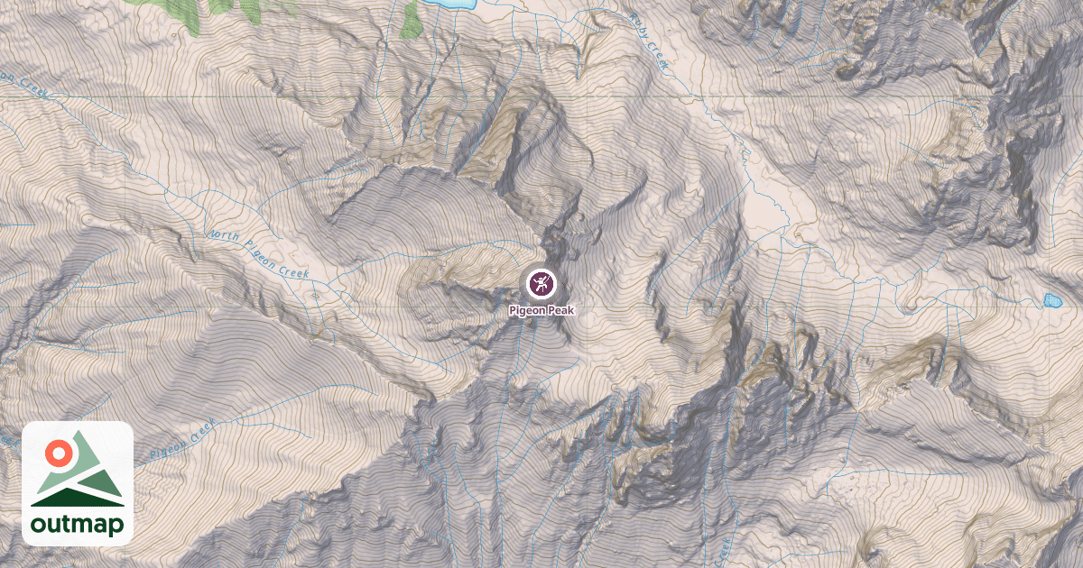Map of Pigeon Peak
