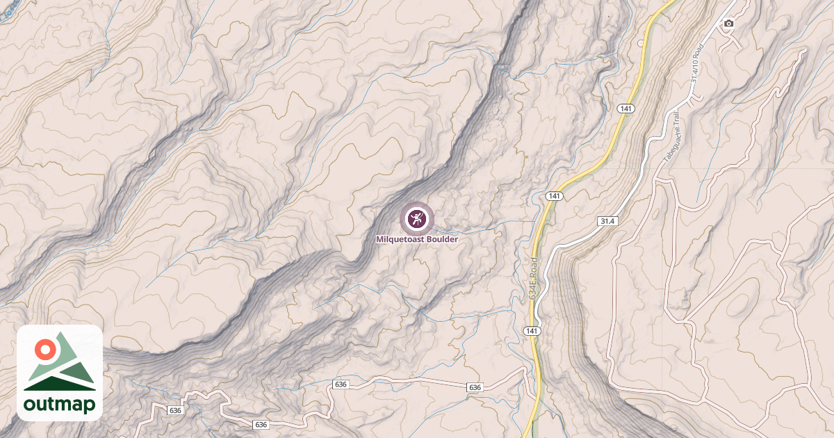Map of Milquetoast Boulder