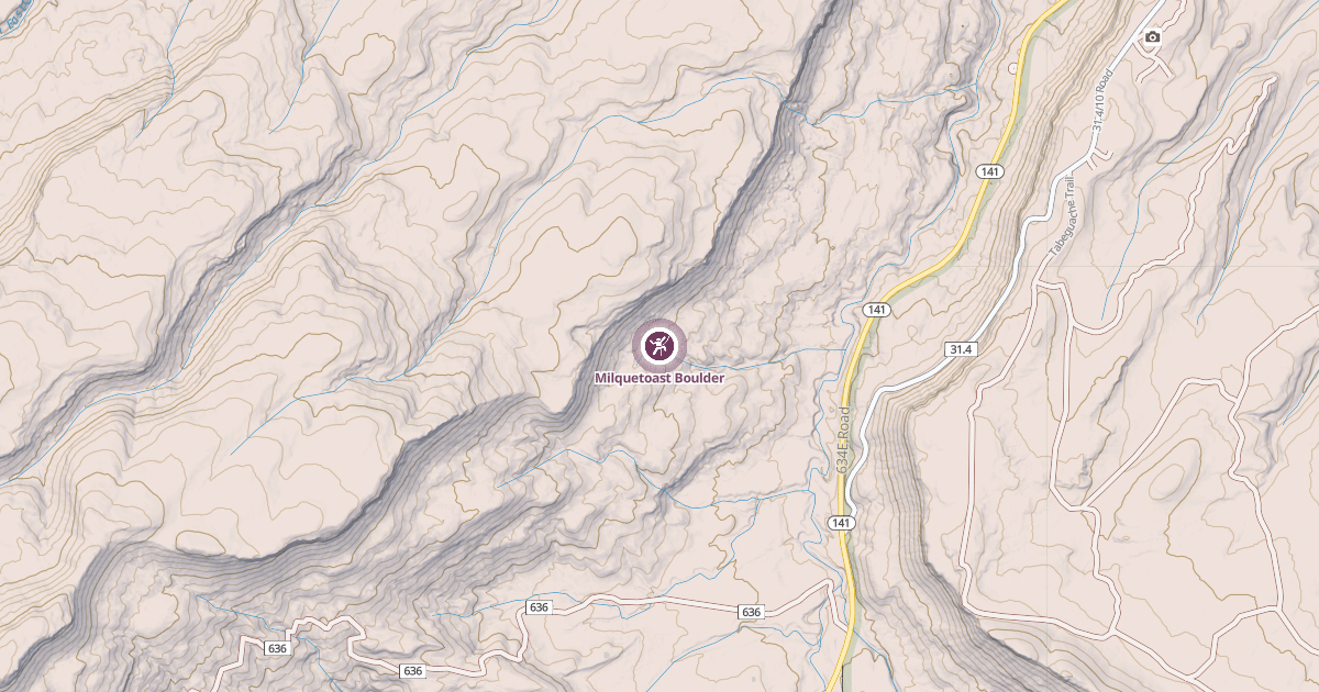 Map preview of Milquetoast Boulder