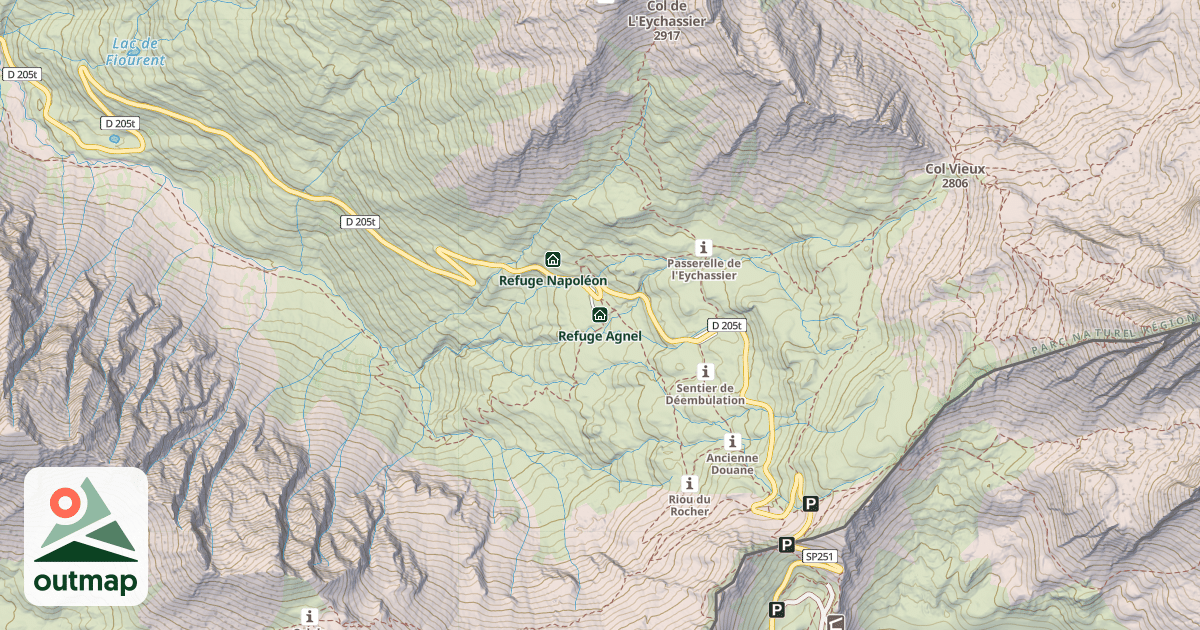 Map of Refuge Agnel