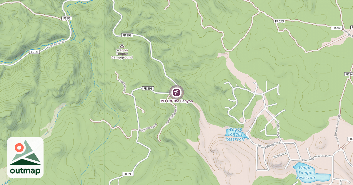 Map of 393 Off The Canyon