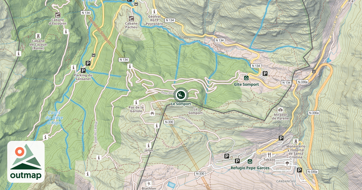 Map of Le Somport