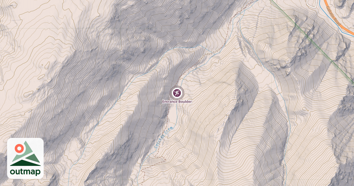 Map of Entrance Boulder