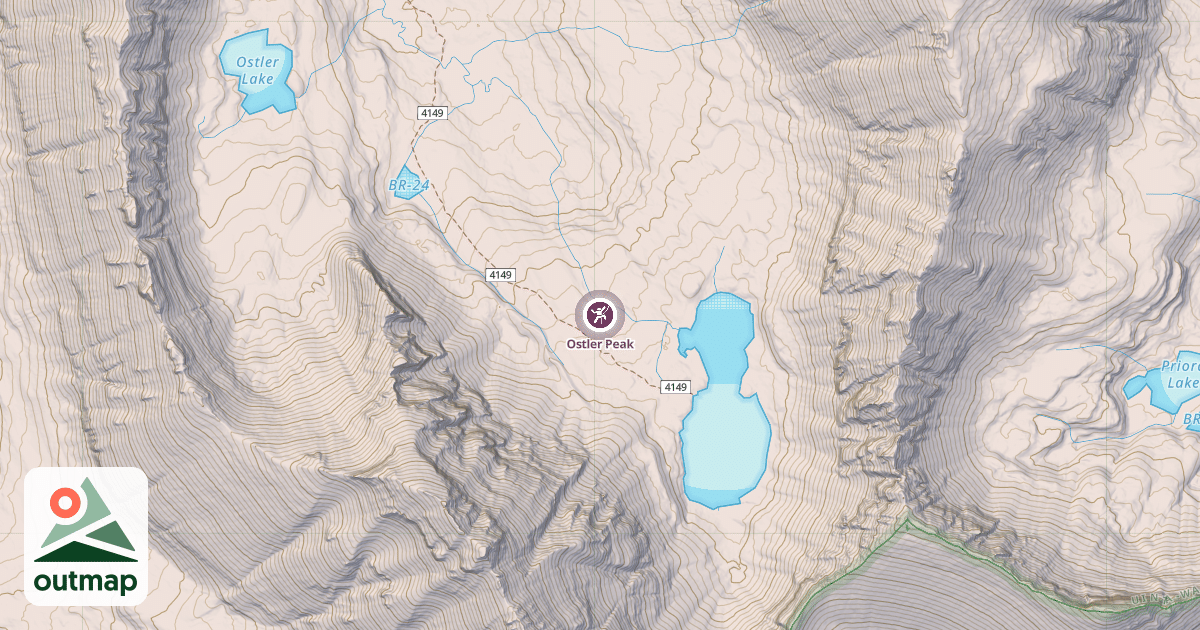 Map of Ostler Peak