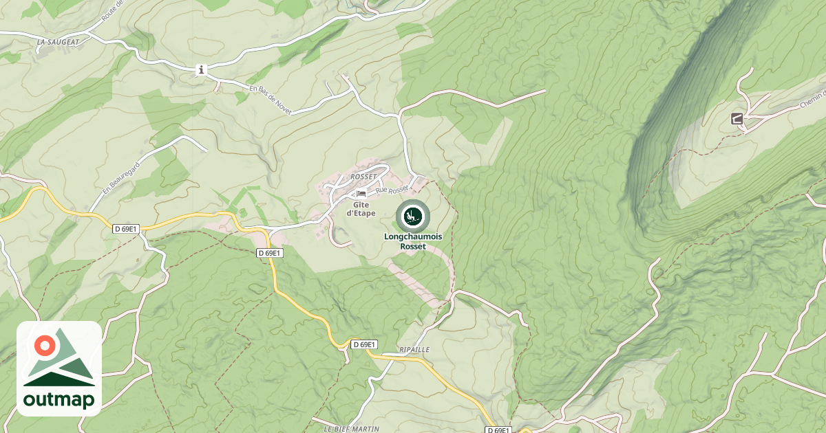 Map of Longchaumois Rosset