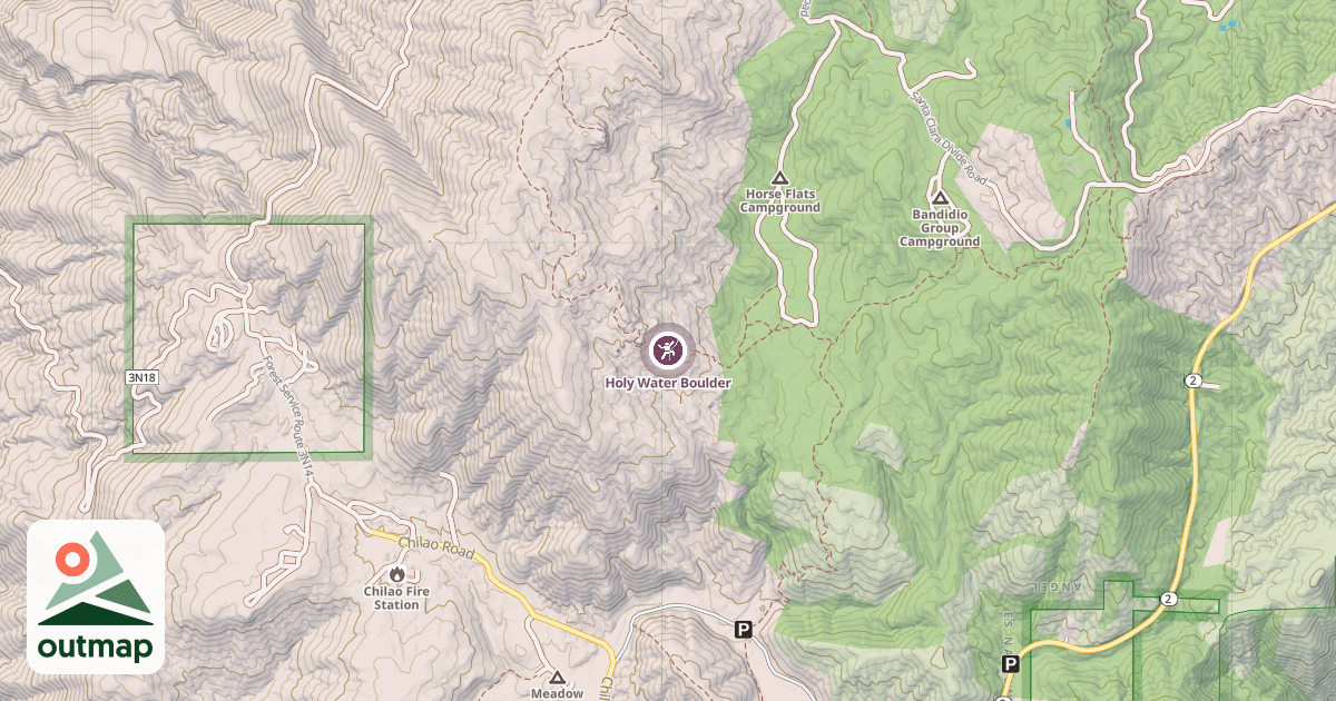 Map of Holy Water Boulder