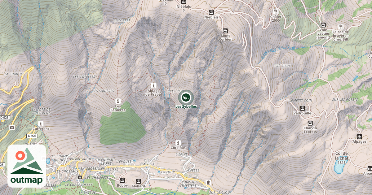 Map of Les Sybelles