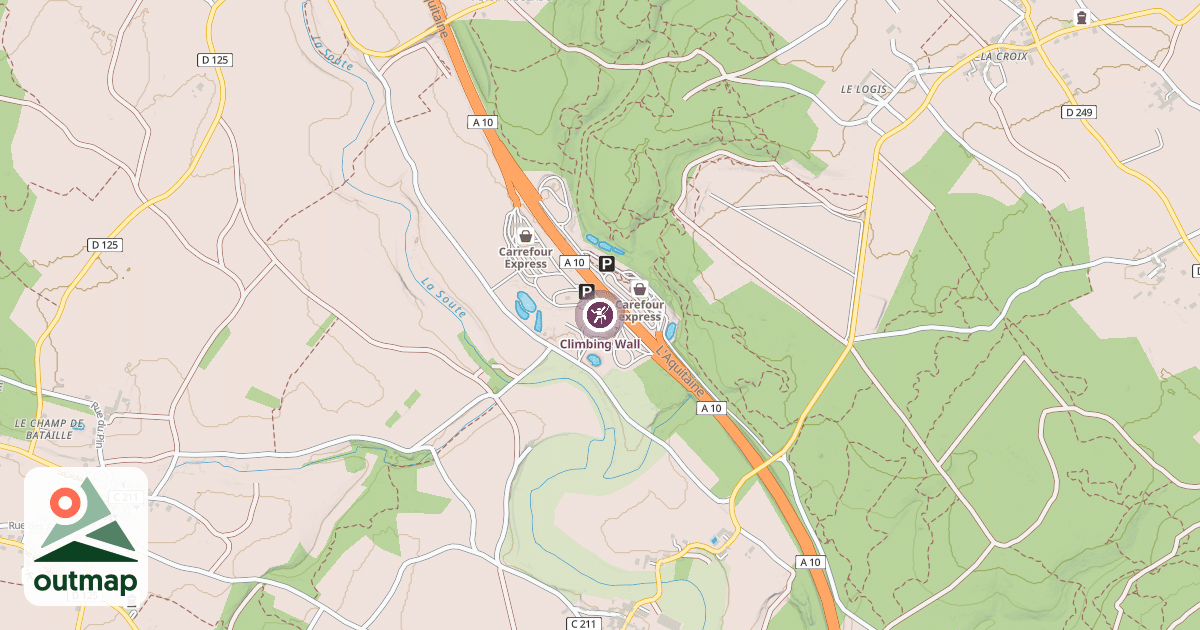 Map of Climbing Wall