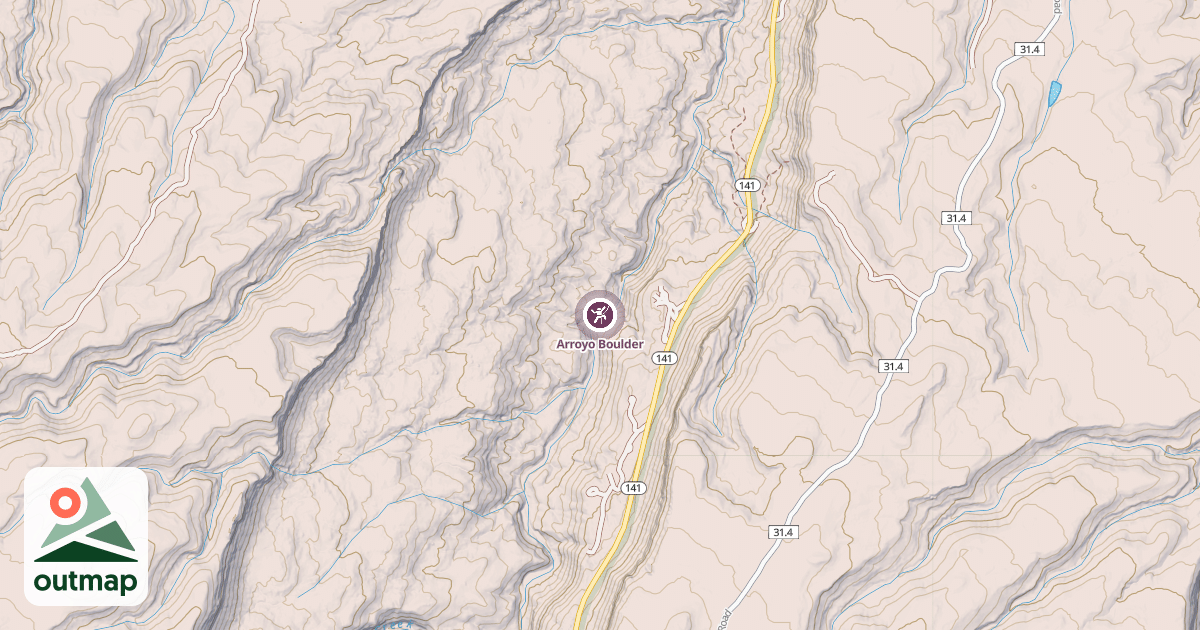 Map of Arroyo Boulder