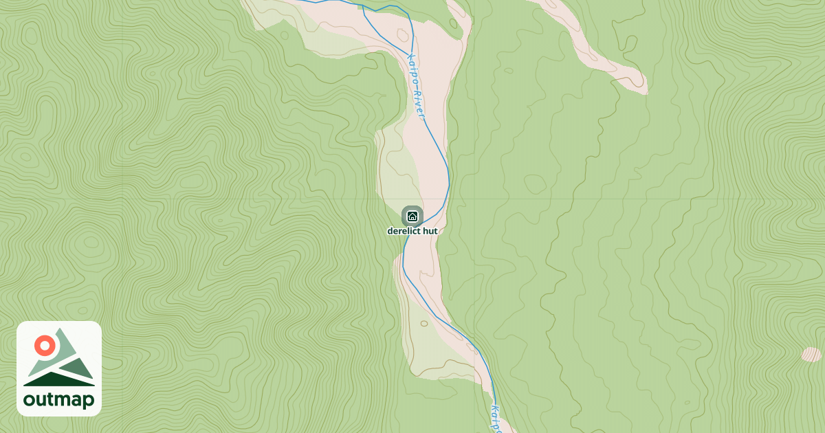 Map of derelict hut