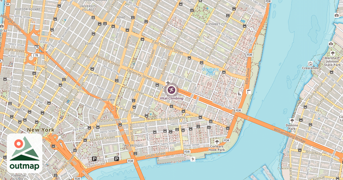 Map of Vital Climbing