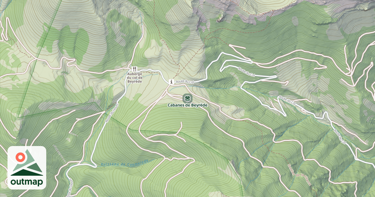 Map of Cabanes de Beyrède