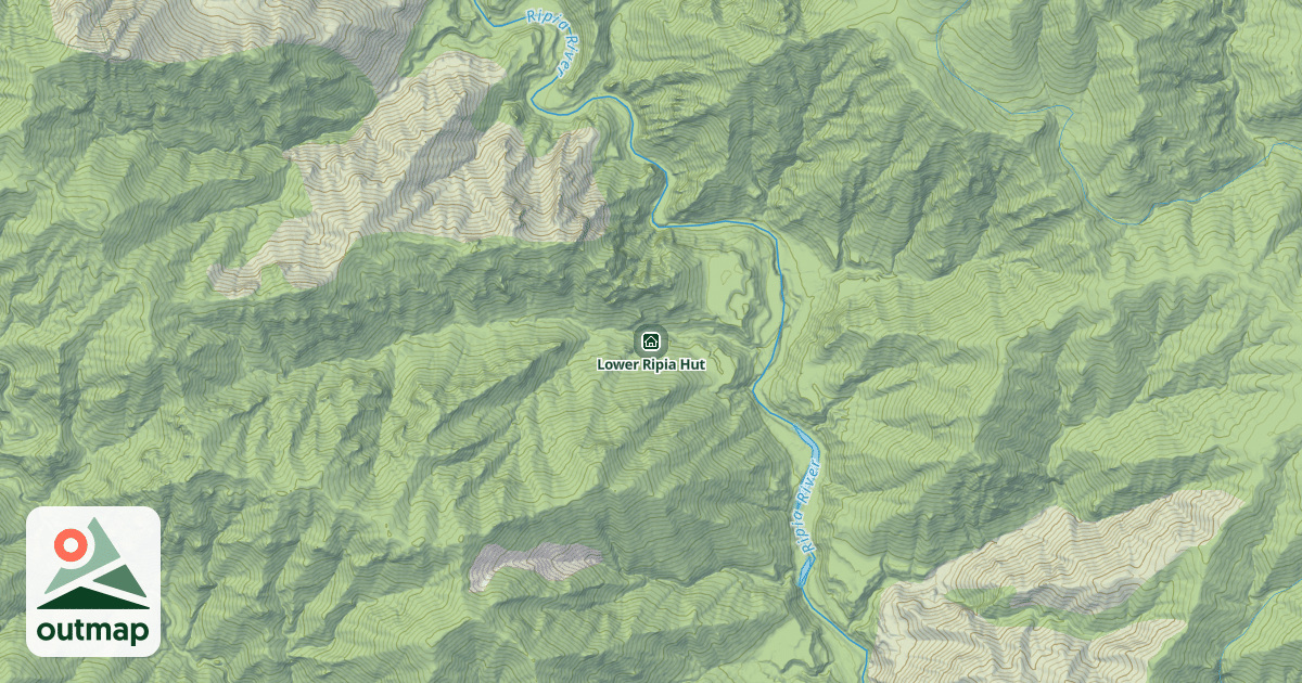 Map of Lower Ripia Hut