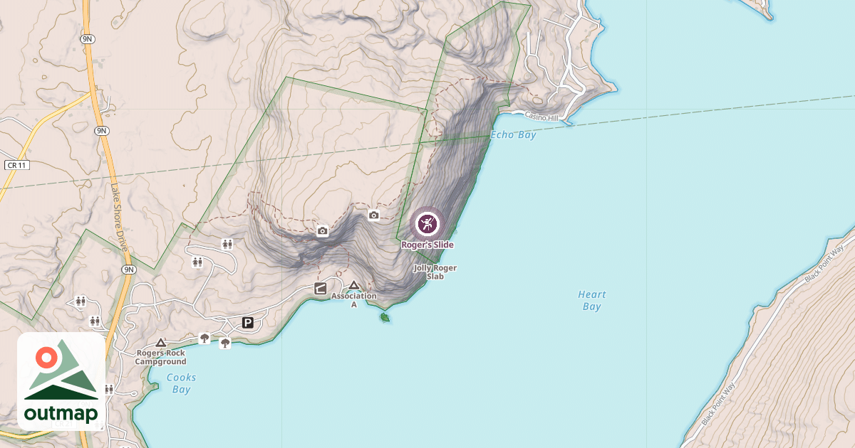 Map of Roger's Slide