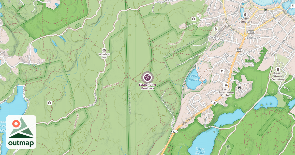 Map of Straightline Boulders
