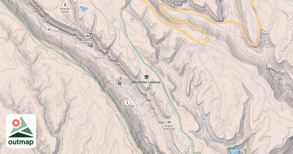 Map of Bandelier Lookout
