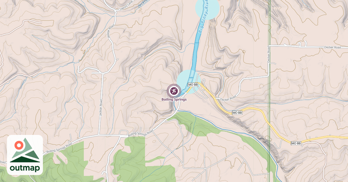 Map of Boiling Springs