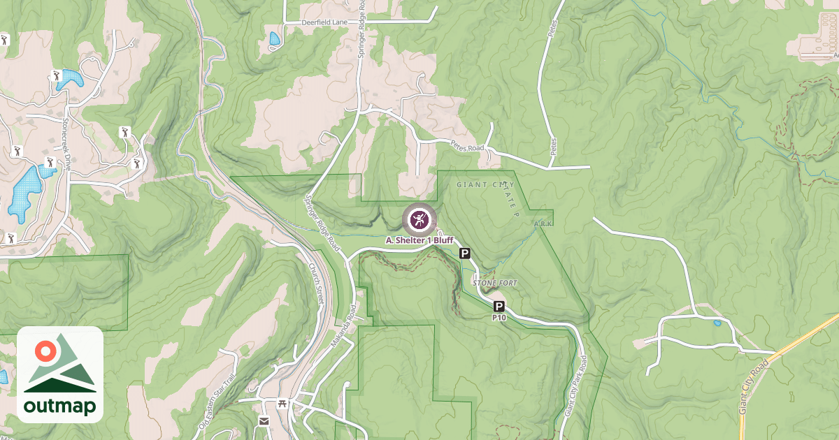 Map of A. Shelter 1 Bluff