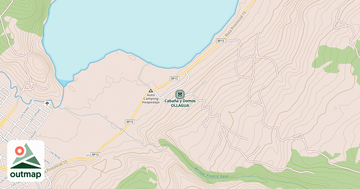 Map of Cabaña y Domos OLLAGUA in Chubut