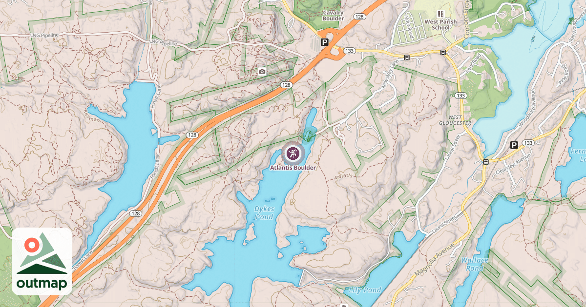 Map of Atlantis Boulder