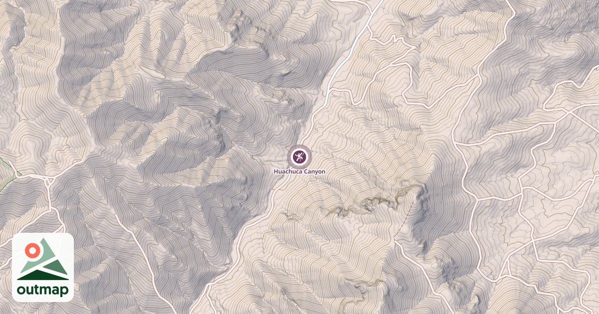 Map of Huachuca Canyon