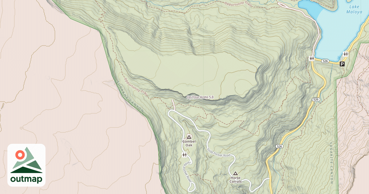 Map of Up Your Arete
