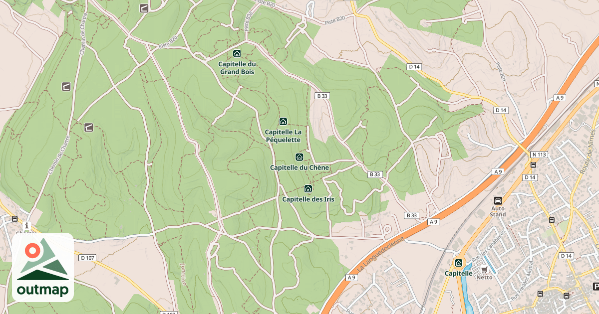 Map of Capitelle du Chène