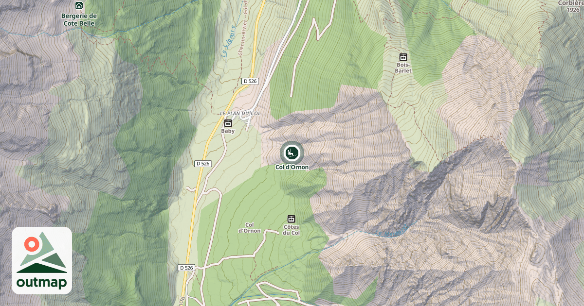 Map of Col d'Ornon