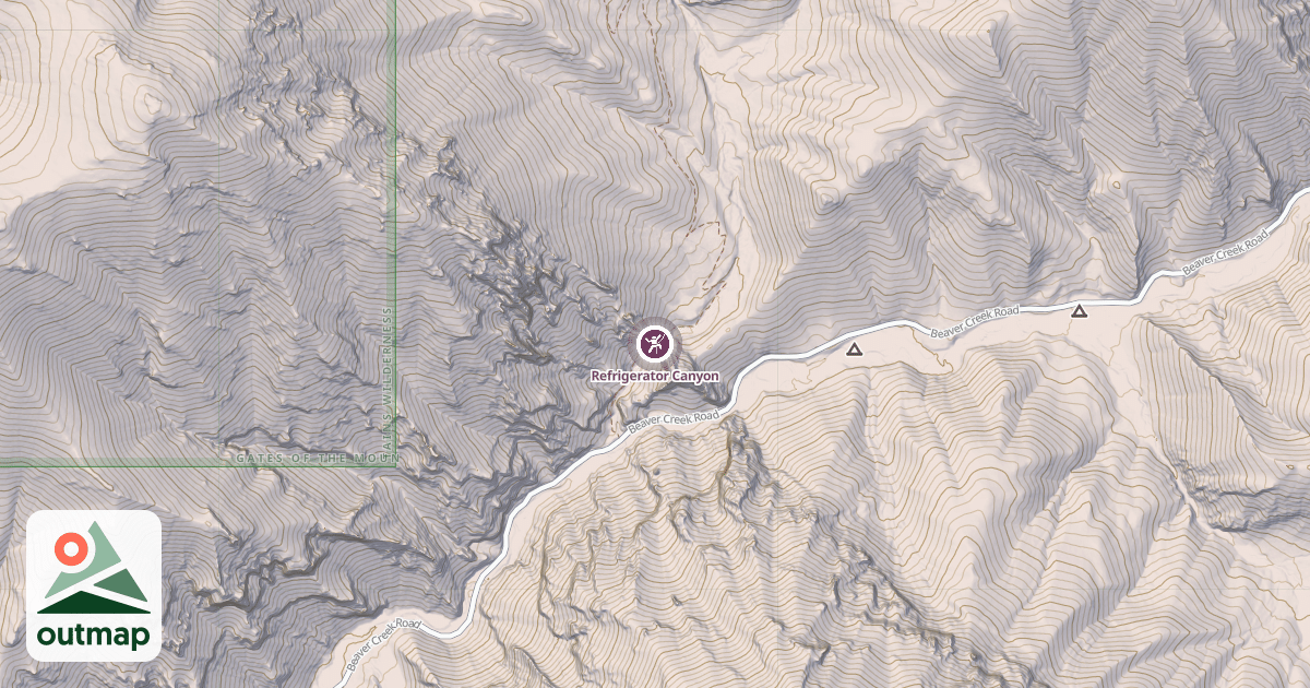 Map of Refrigerator Canyon