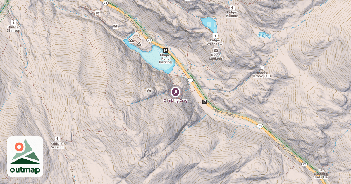 Map of Climbing Crag