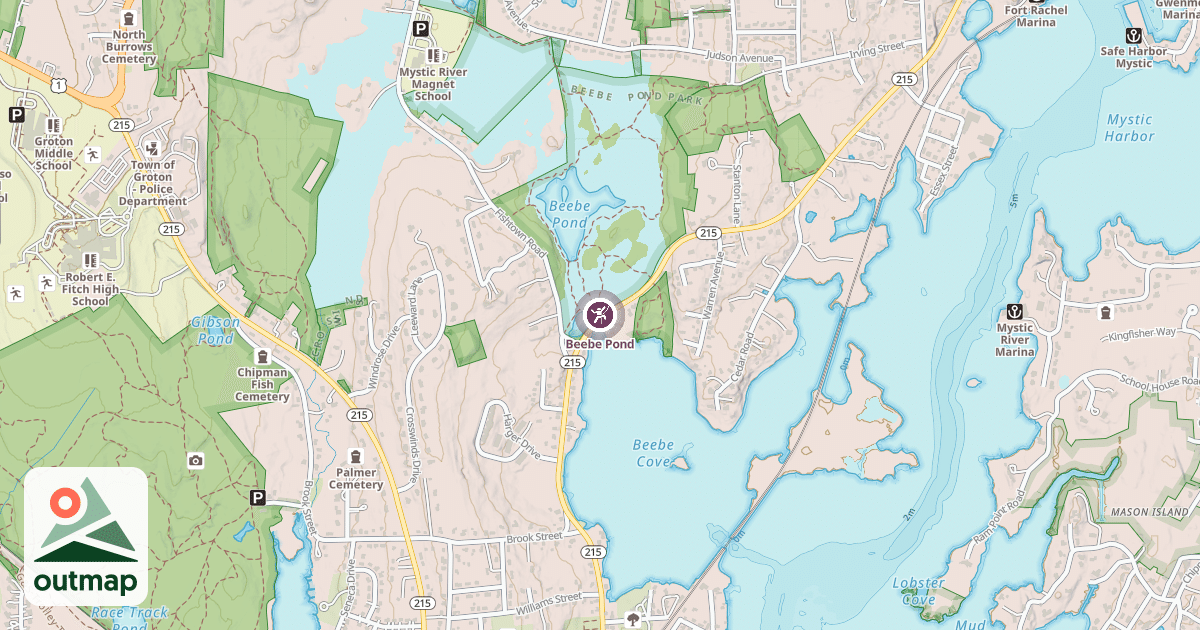 Map of Beebe Pond